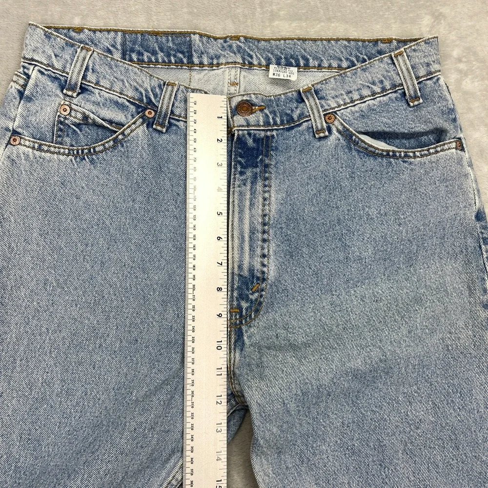 Vtg Levi's Jeans Mens 36x34 (34x34) Blue Denim 505 Orange Tab Straight Leg USA